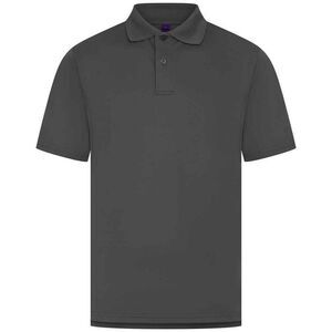 Henbury Mens Pique Polo Shirt / Charcoal